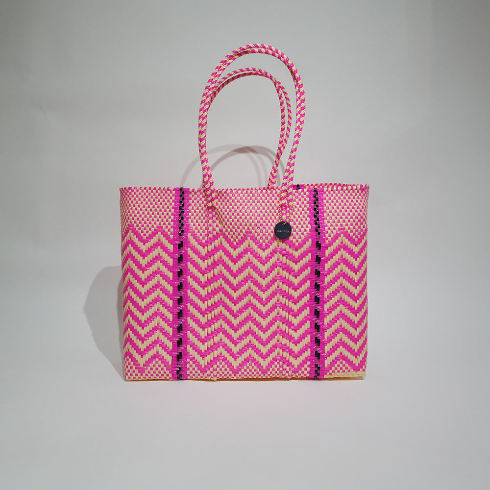 [Artículos pedidos para entrega en Septiembre] Mercado Bag Isabel (Negro&amp;Crema)