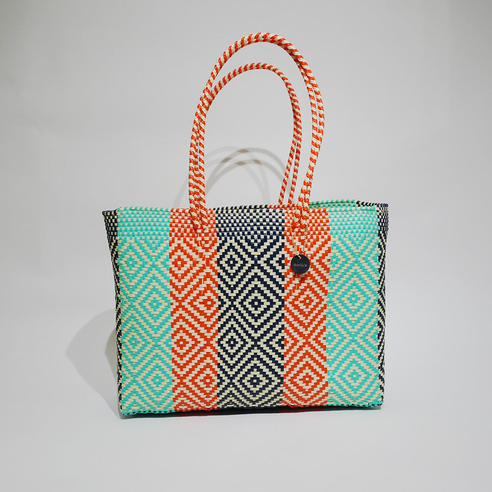 [Artículos pedidos para entrega en Septiembre] Mercado Bag Isabel (Negro&amp;Crema)