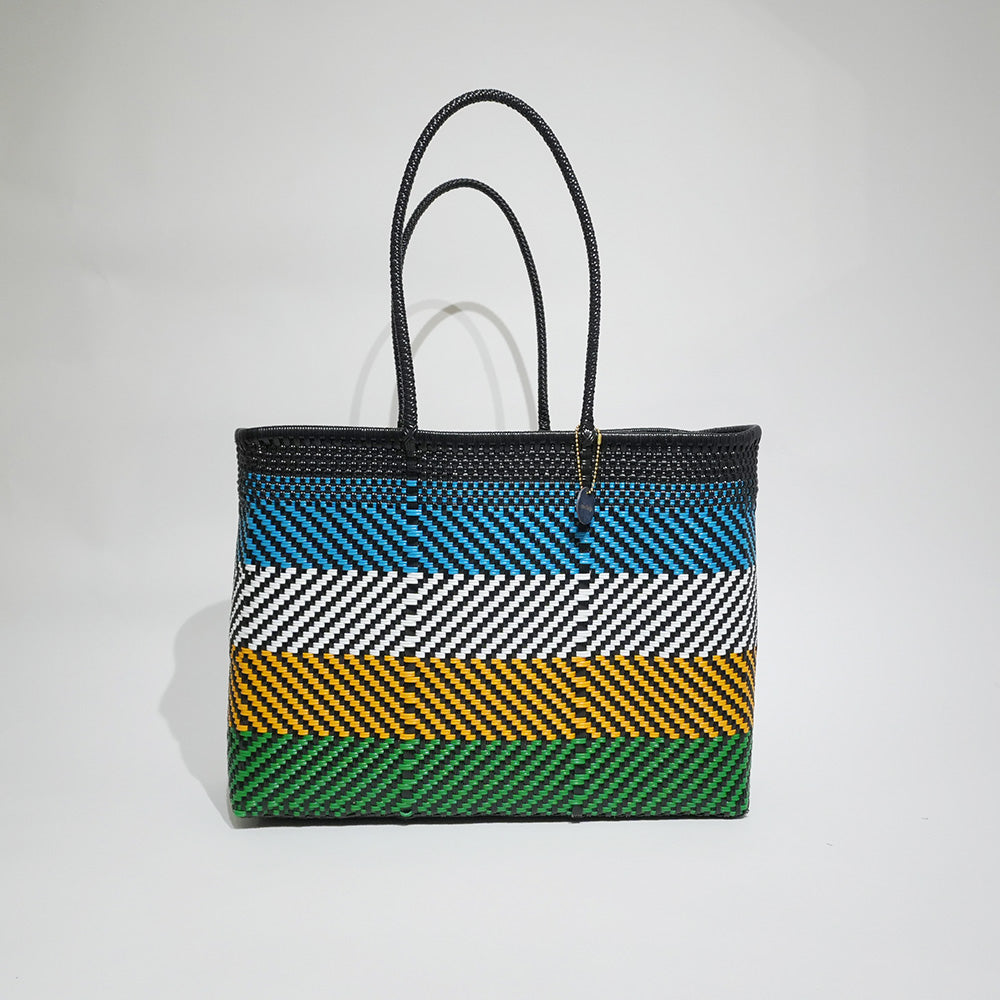 [Artículos pedidos para entrega en Septiembre] Mercado Bag Isabel (Negro&amp;Crema)