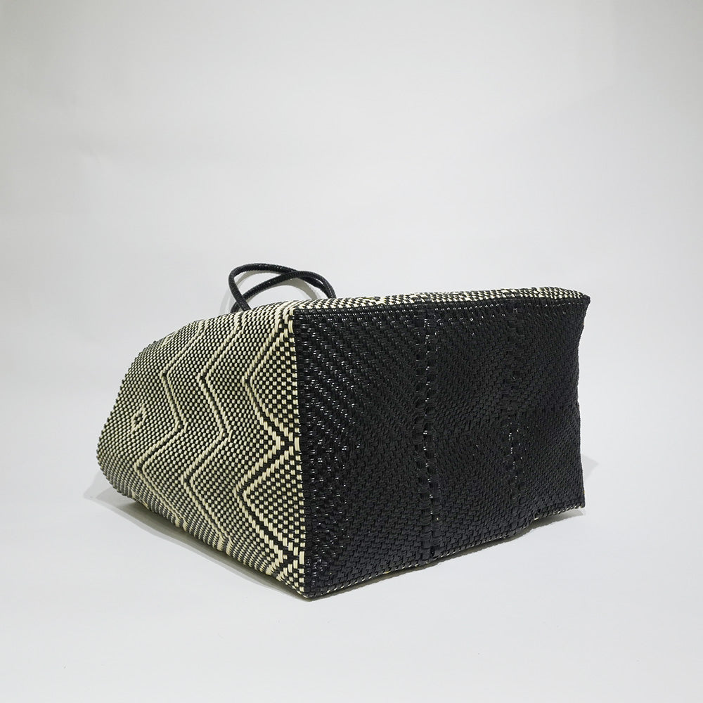 Mercado Bag " Grecia " / Black&Cream Black