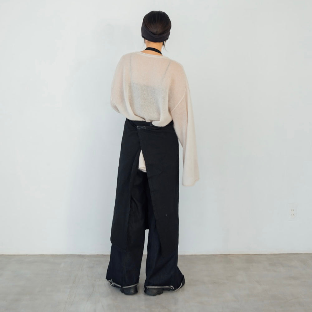 Black Dyed Vintage Apron 3