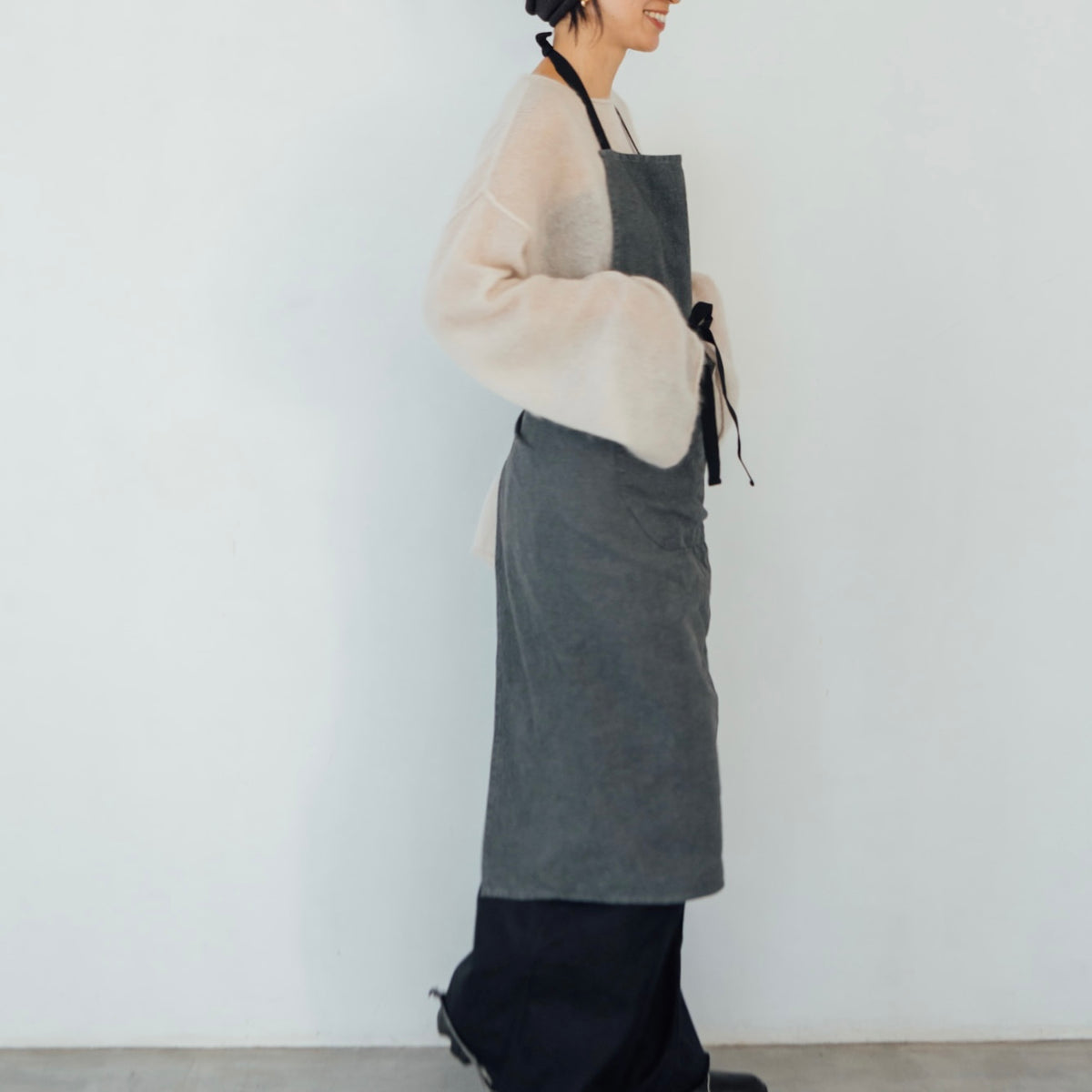 Black Dyed Vintage Apron 4