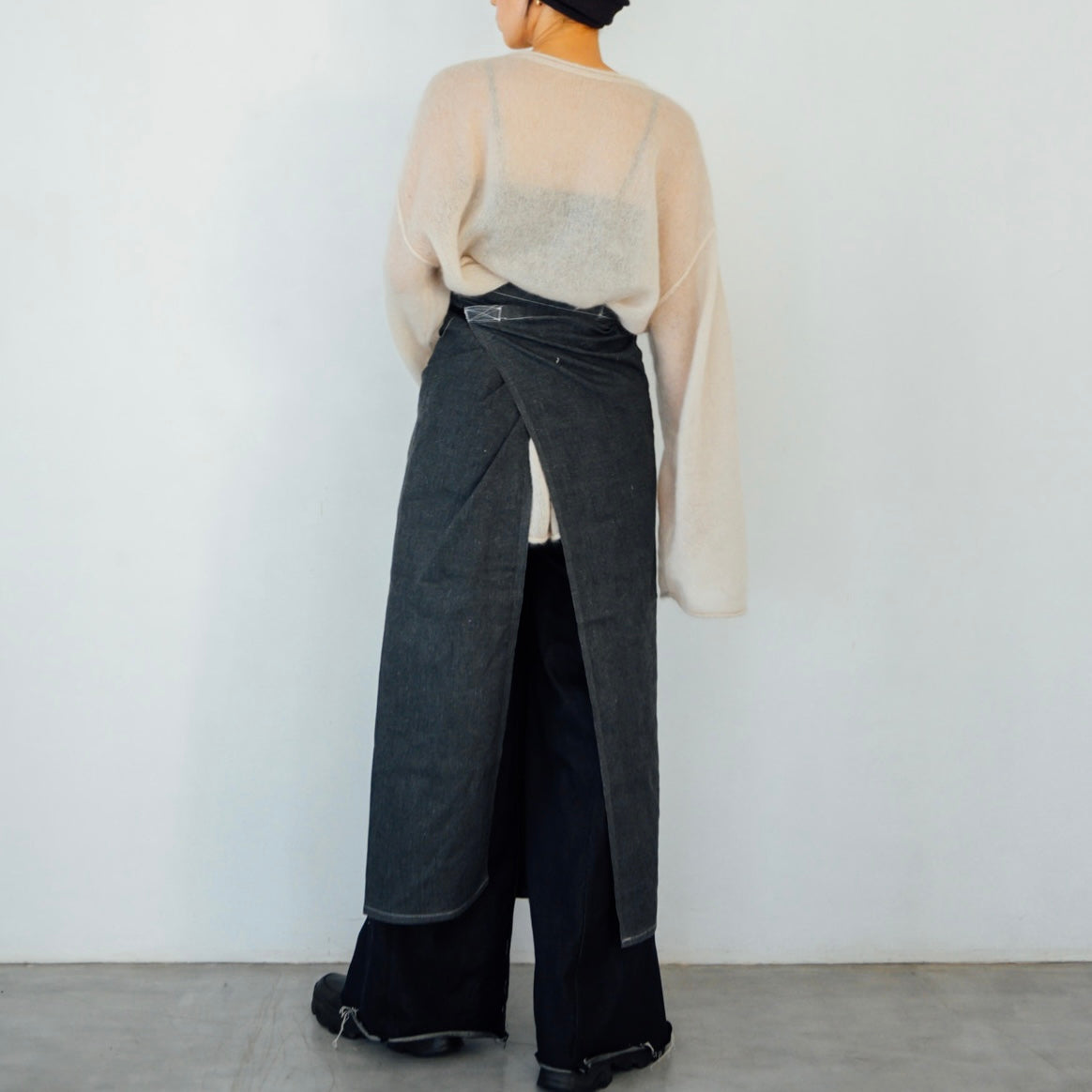 Black Dyed Vintage Apron 7