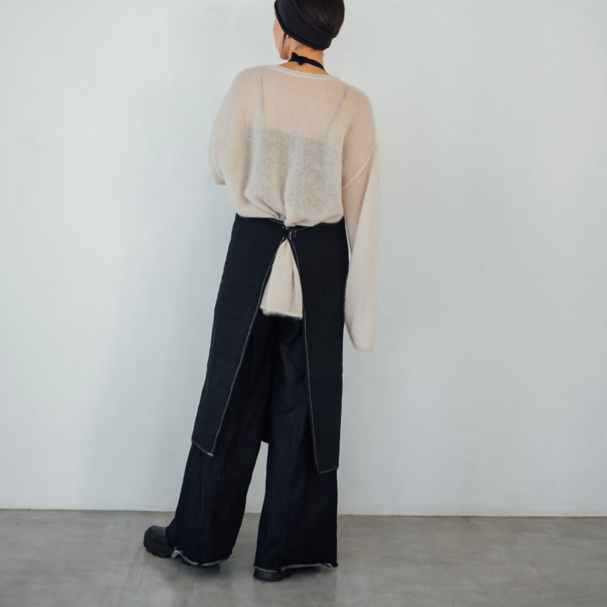 Black Dyed Vintage Apron 9