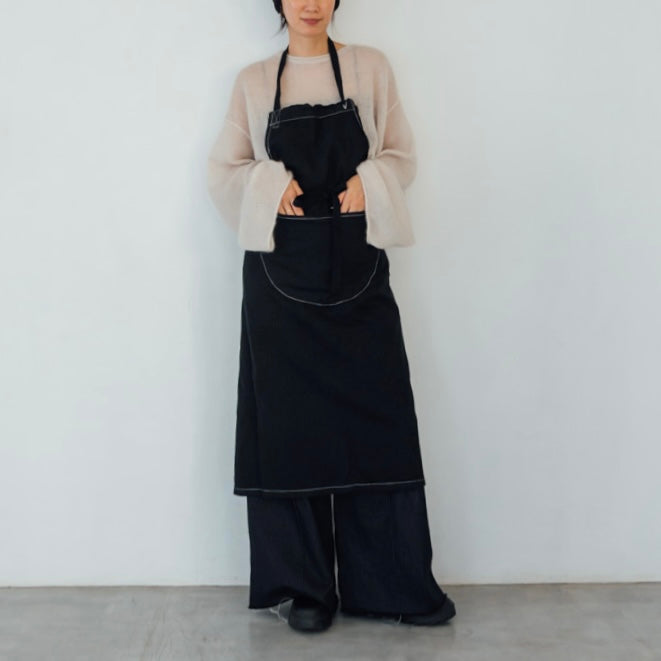 Black Dyed Vintage Apron 10