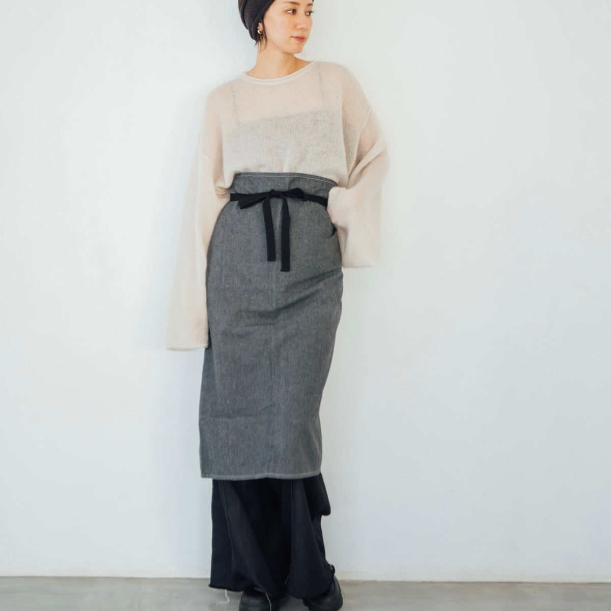 Black Dyed Vintage Apron 12