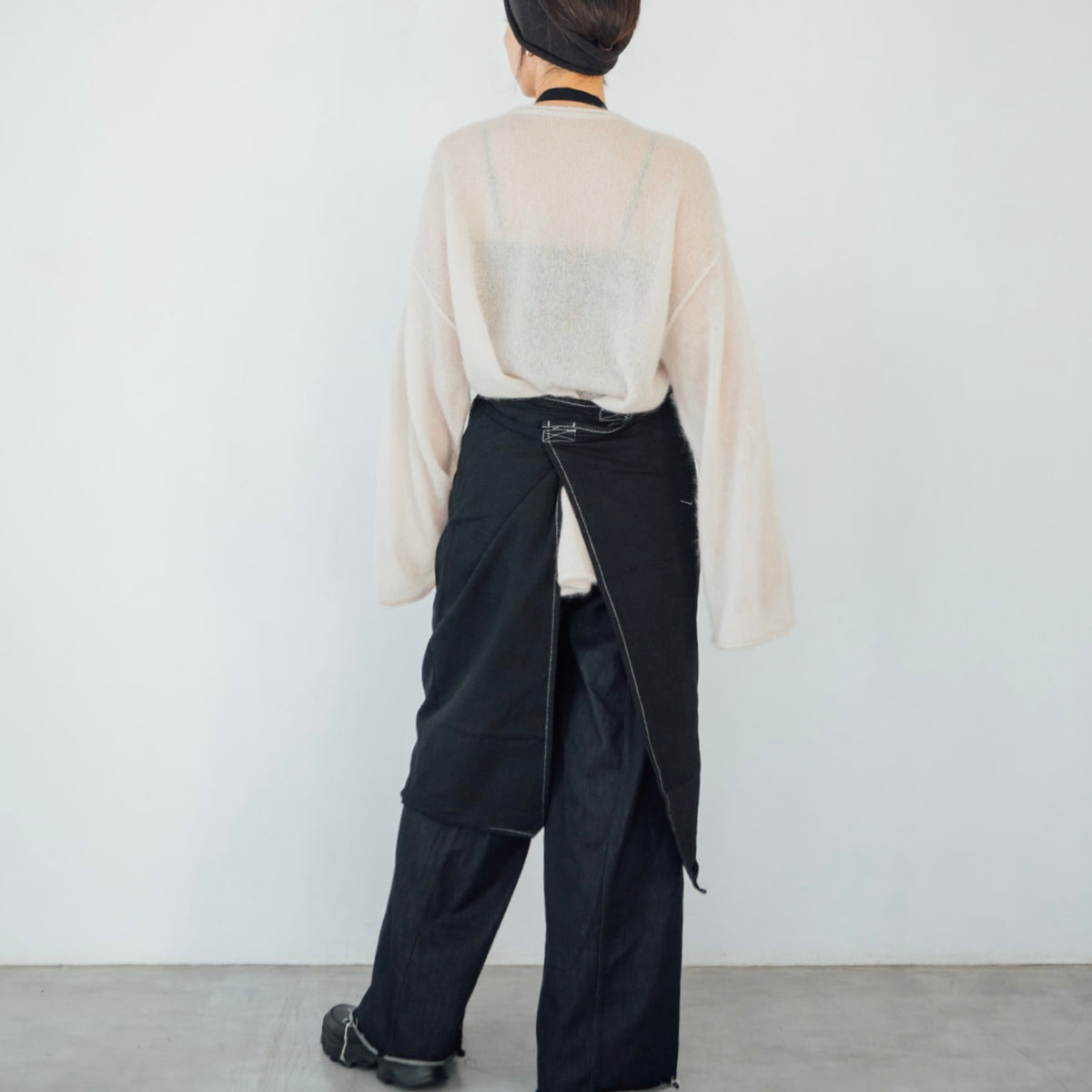 Black Dyed Vintage Apron 13