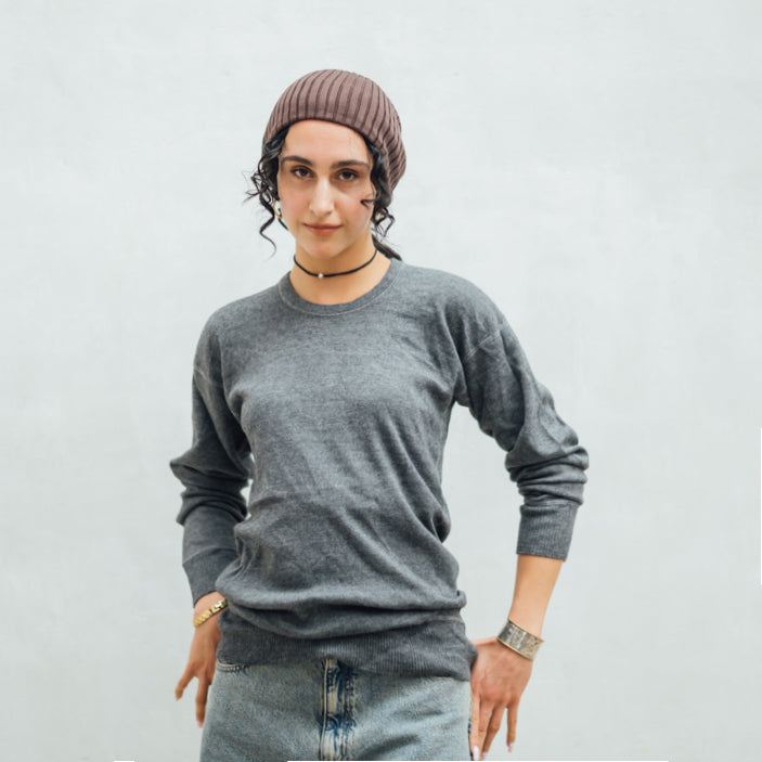 Deadstock Italian Military Knit Cutsew (Gray)