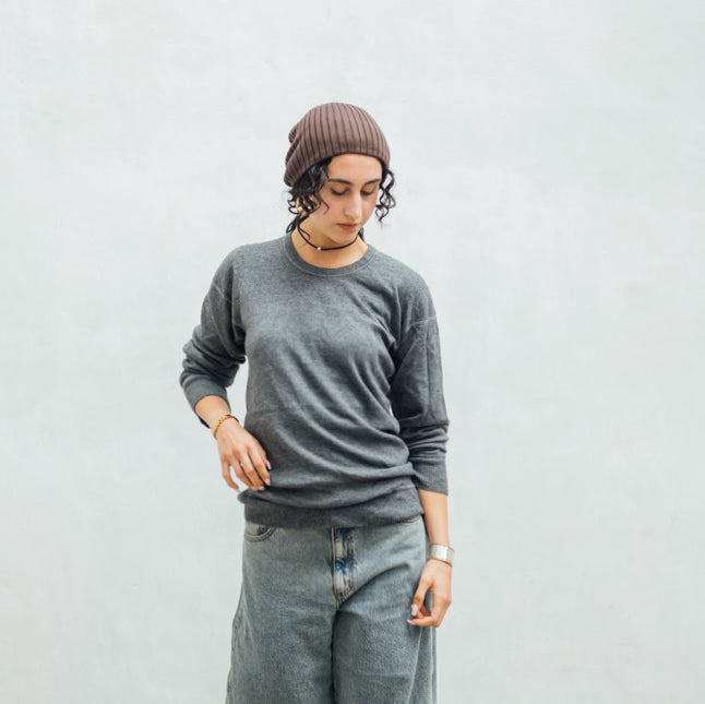 Deadstock Italian Military Knit Cutsew (Gray)