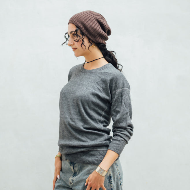 Deadstock Italian Military Knit Cutsew (Gray)