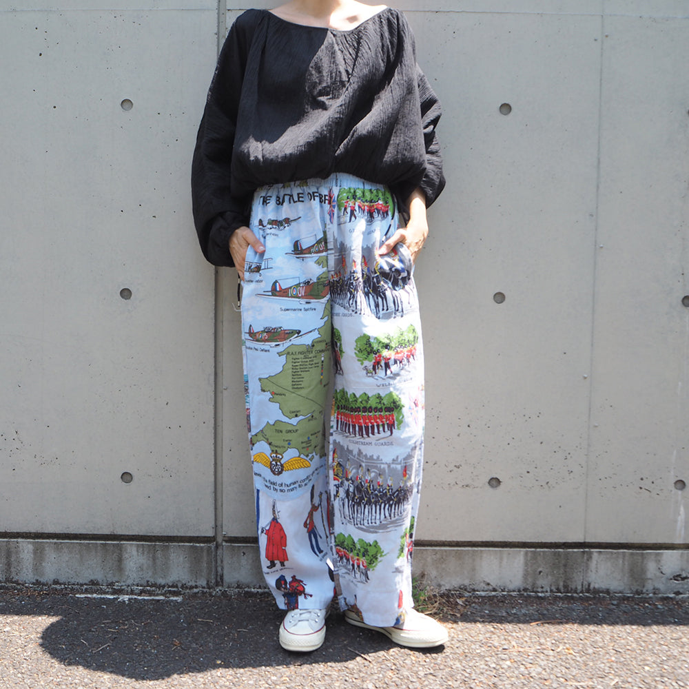 Remake Print Cloth Pants F