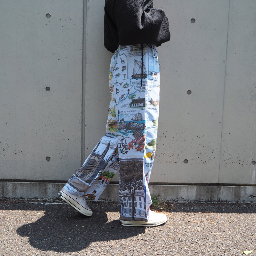 Remake Print Cloth Pants F