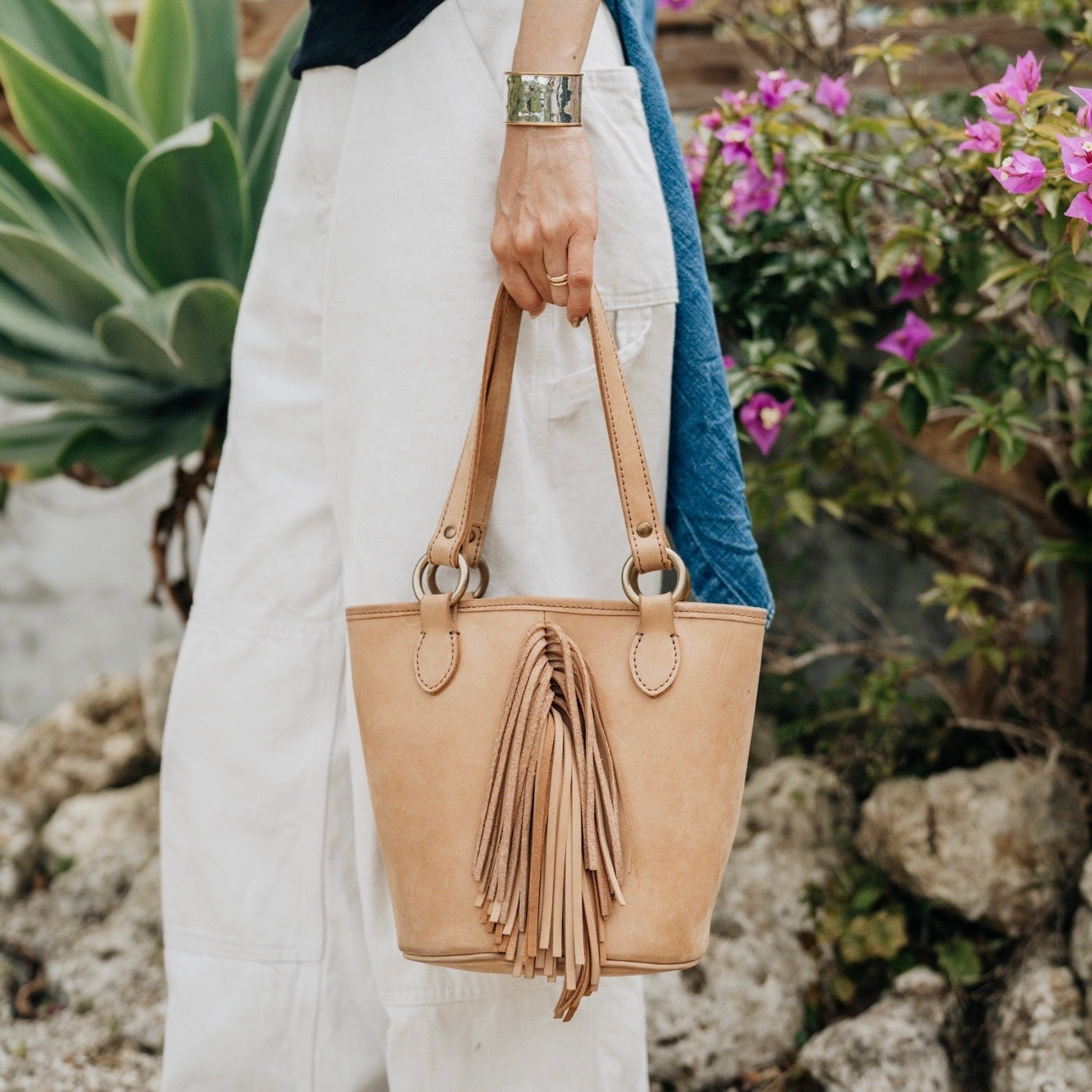 【正規品直輸入】 Fringe Leather Tote Bag バッグ