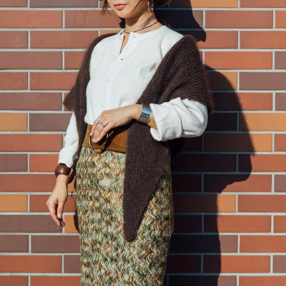 Silk Mohair Triangle Stole