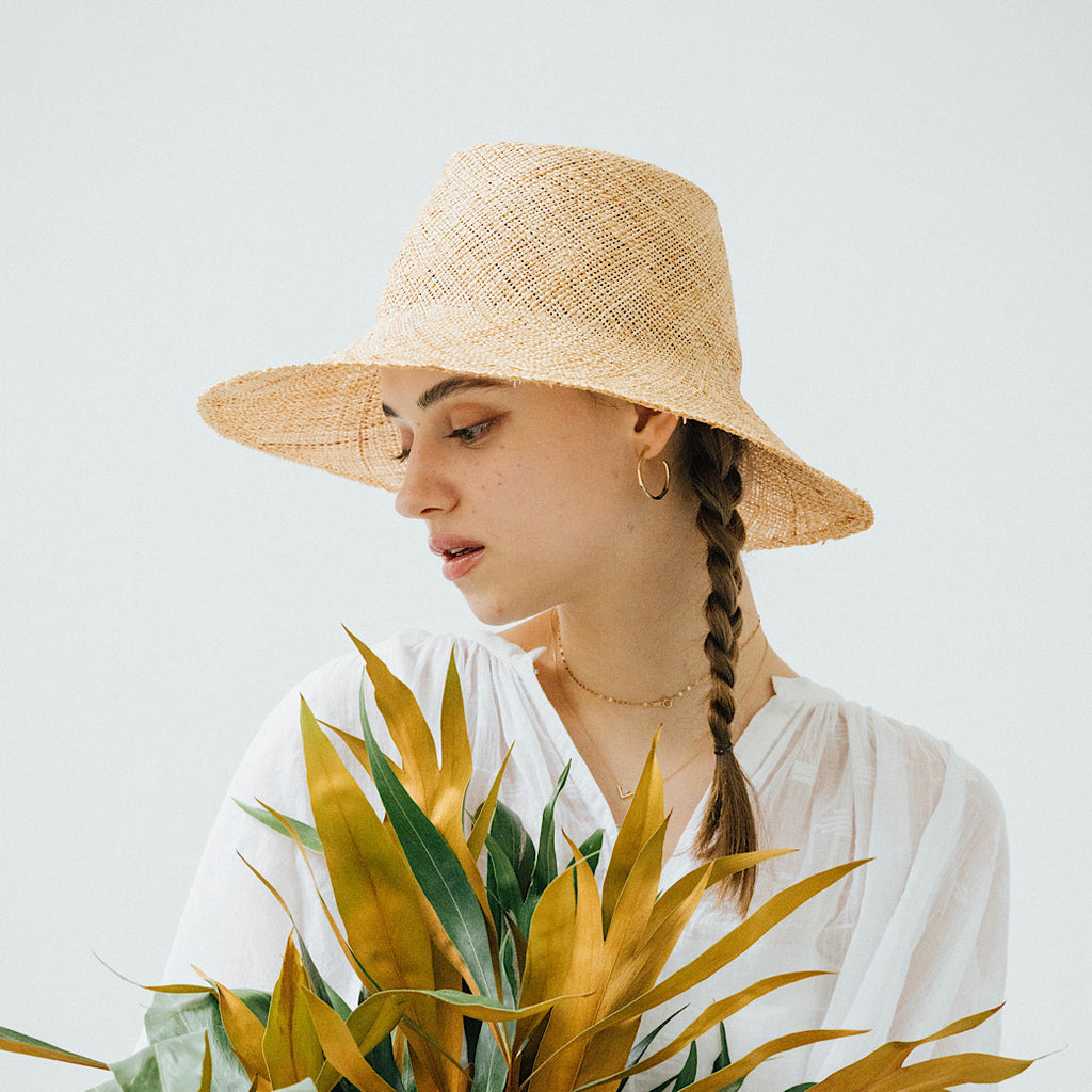 マリホジャmarihoja Straw Porkpie Hat