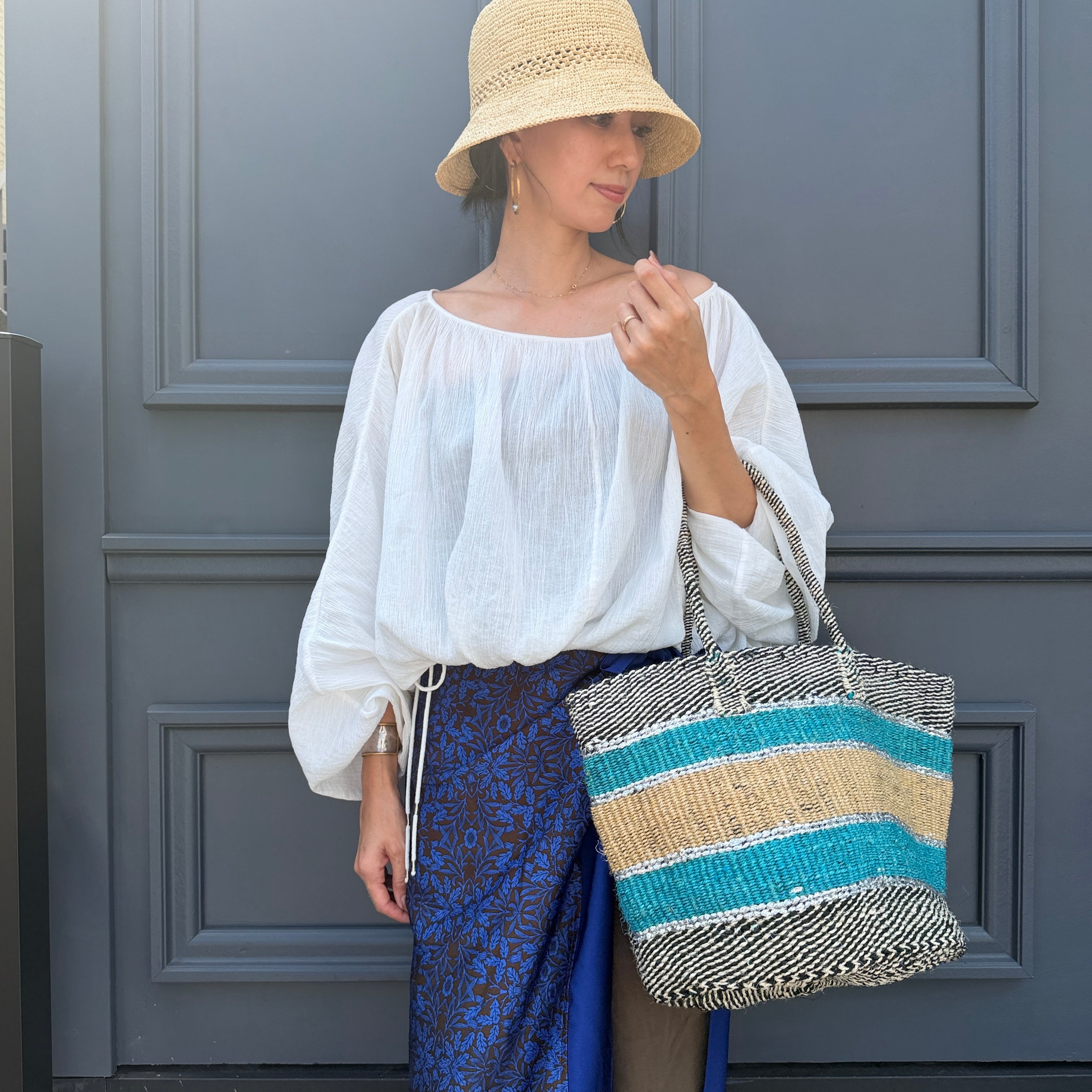 Long Handle Sisal Tote Bag