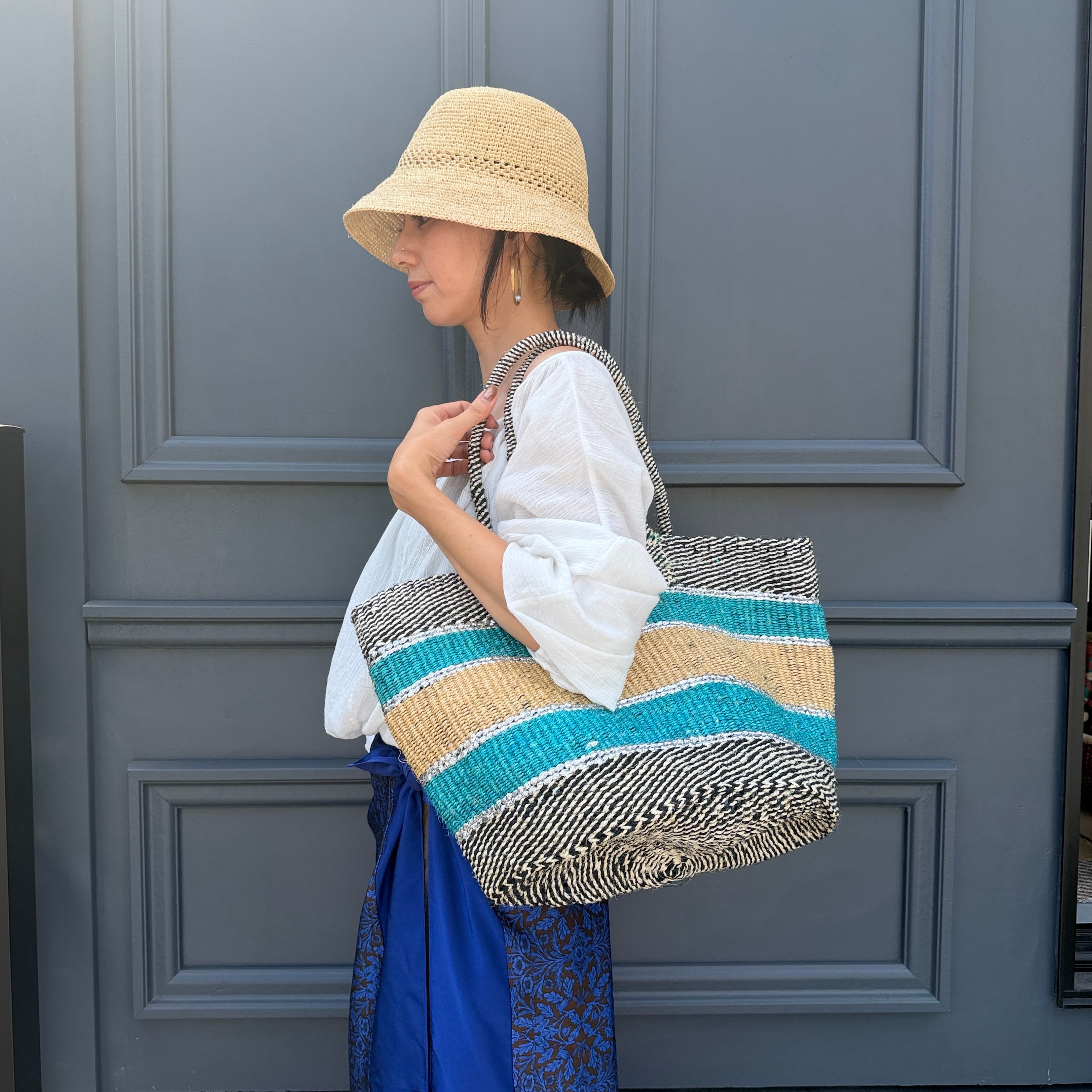 Long Handle Sisal Tote Bag