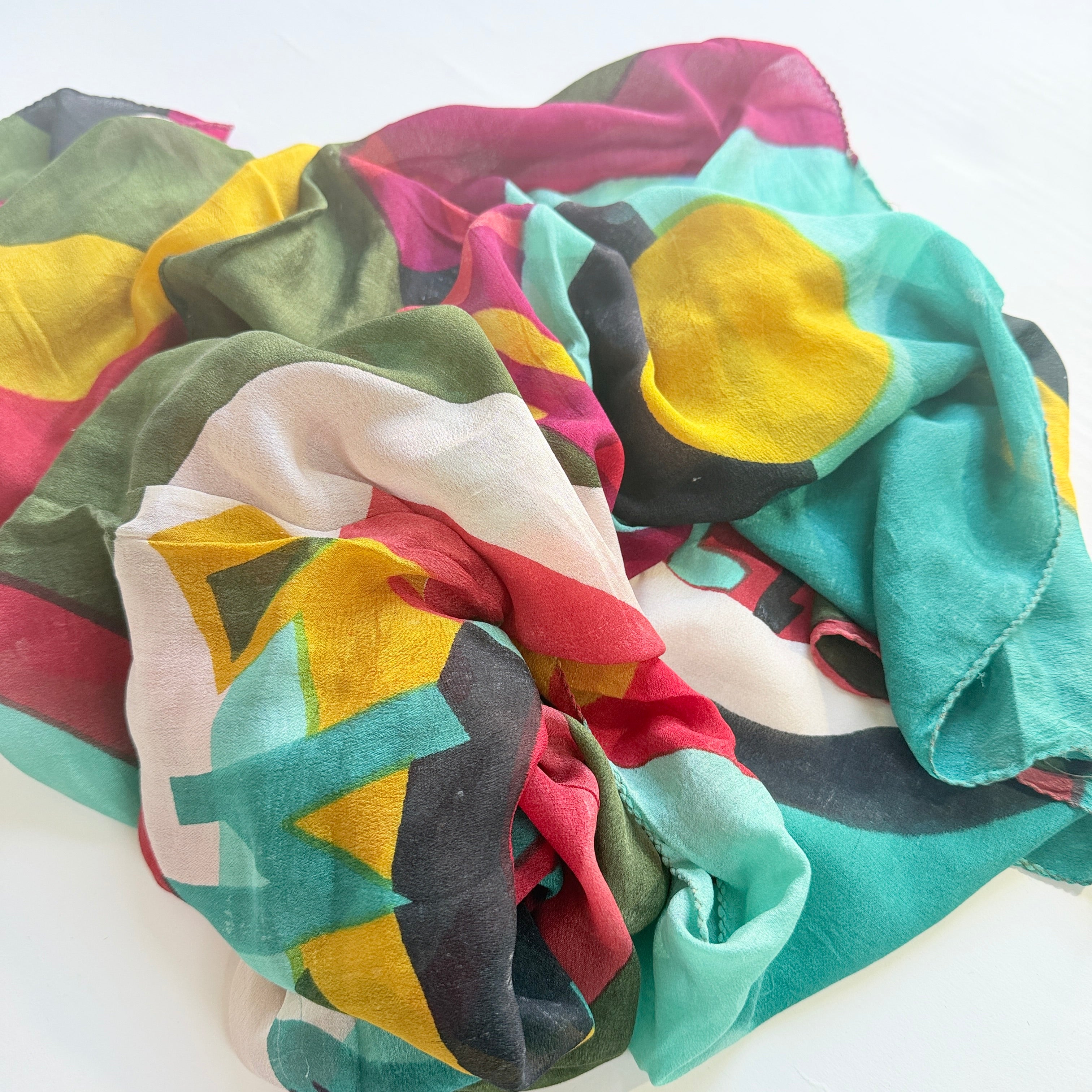 Vintage Silk scarf _L-2_
