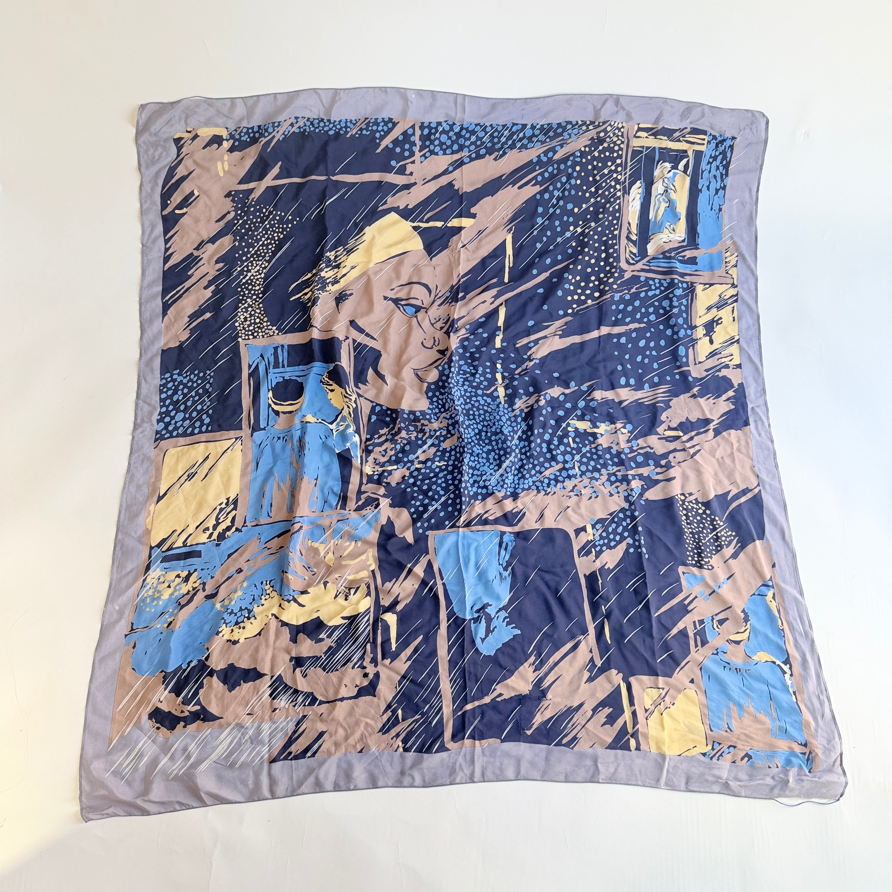 Vintage Silk scarf _L-3_