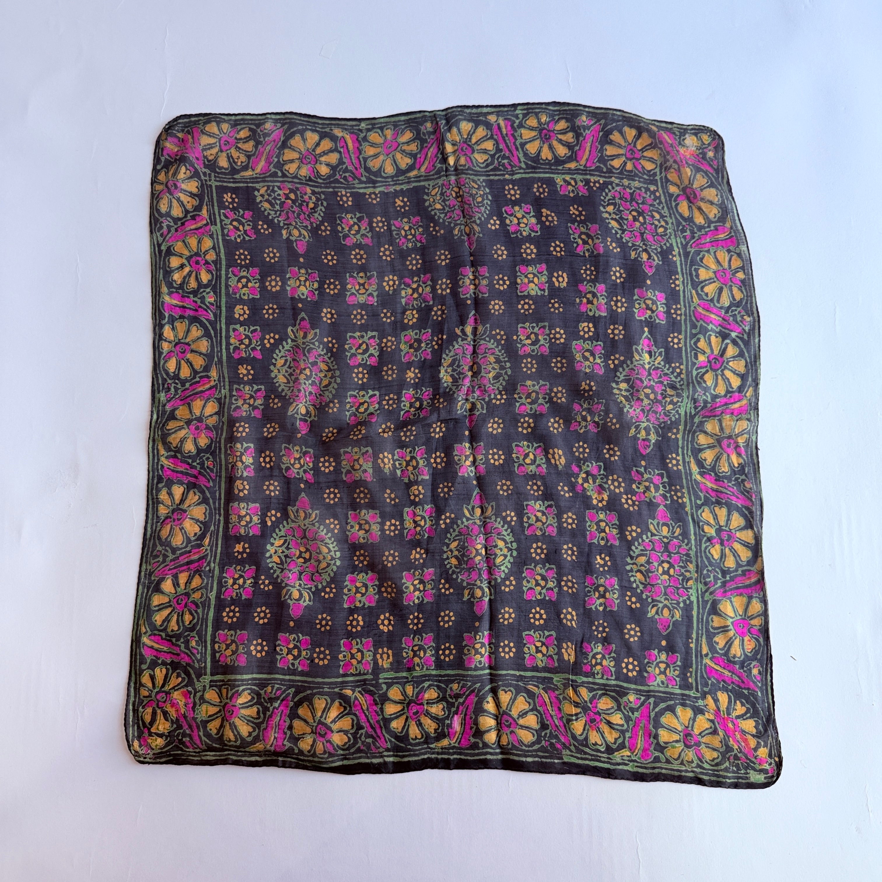 Vintage Silk scarf _S-4_
