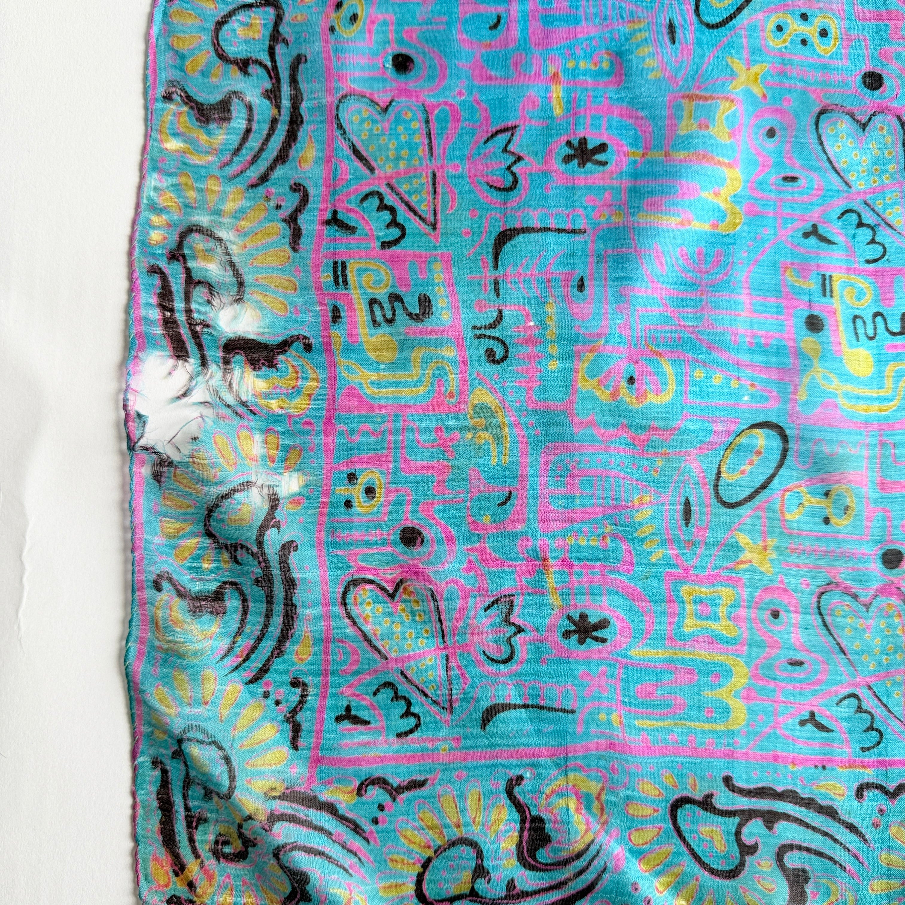 Vintage Silk scarf _M-8_