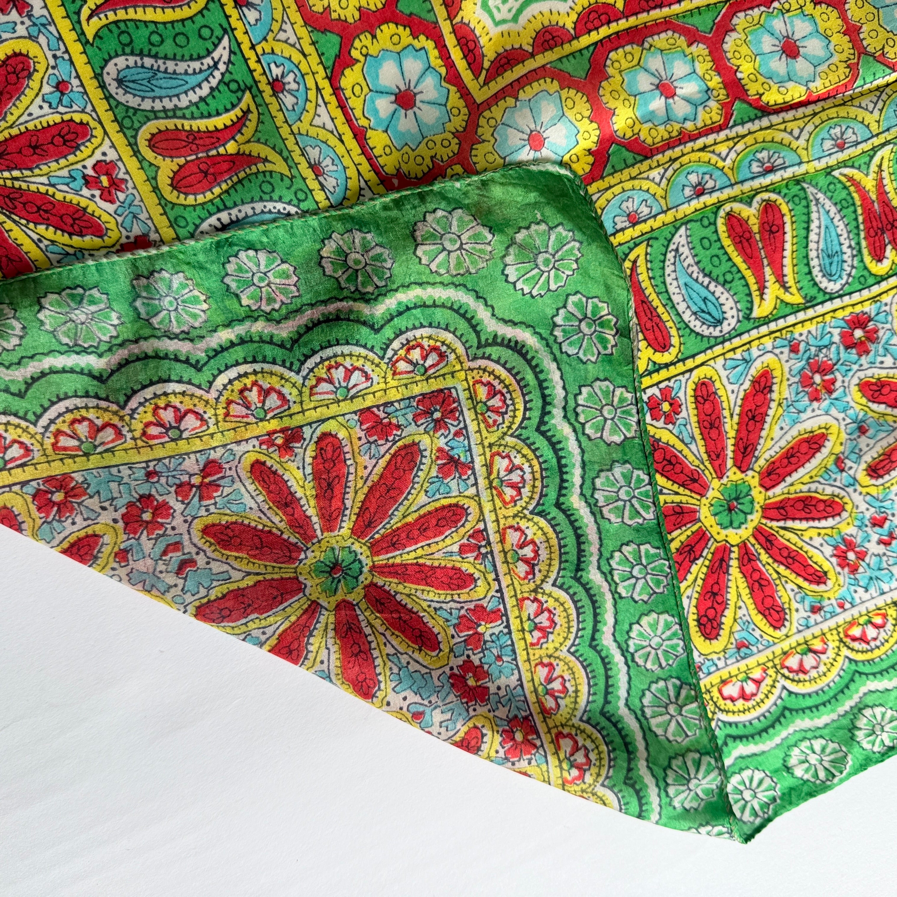 Vintage Silk scarf _L-7_