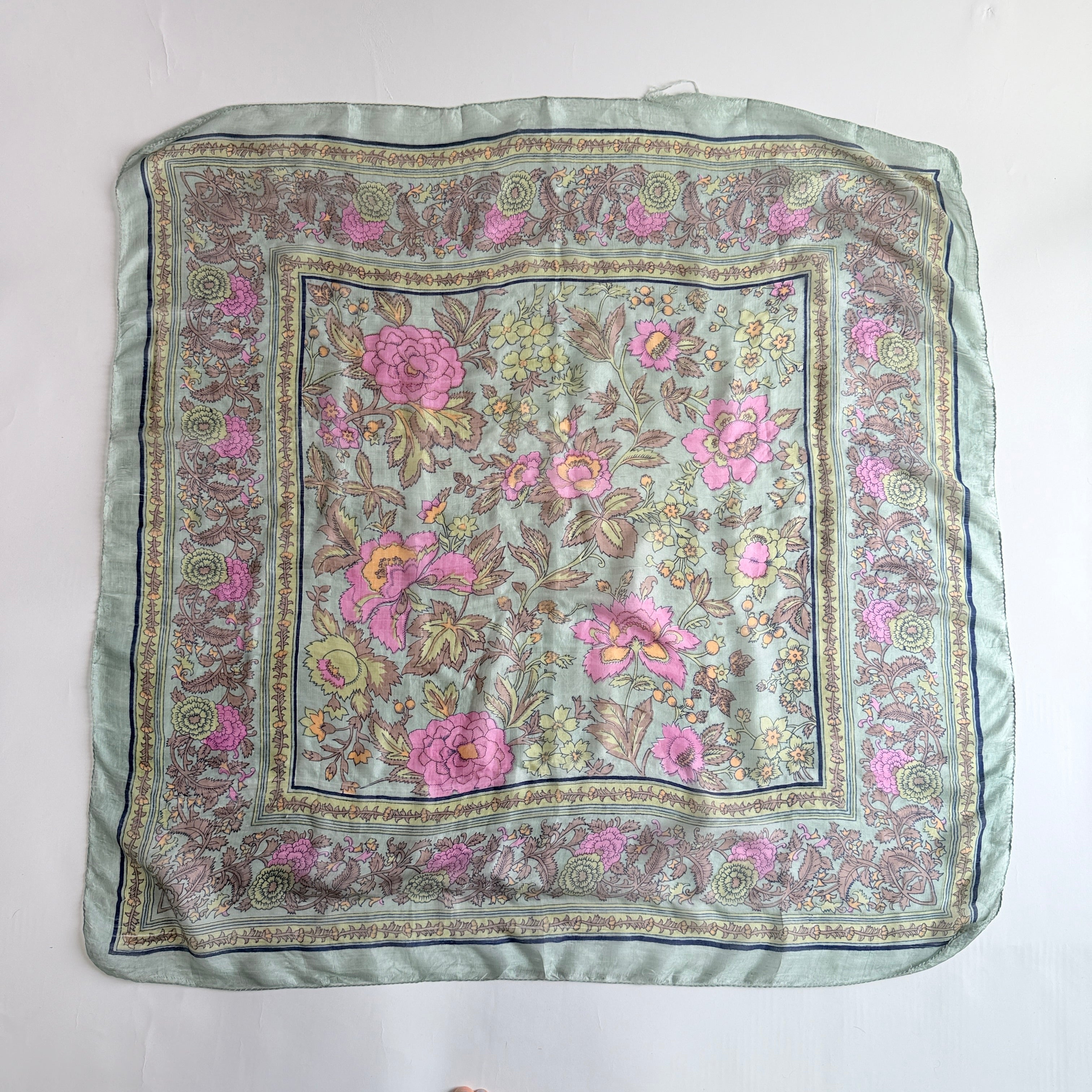 Vintage Silk scarf _L-9_