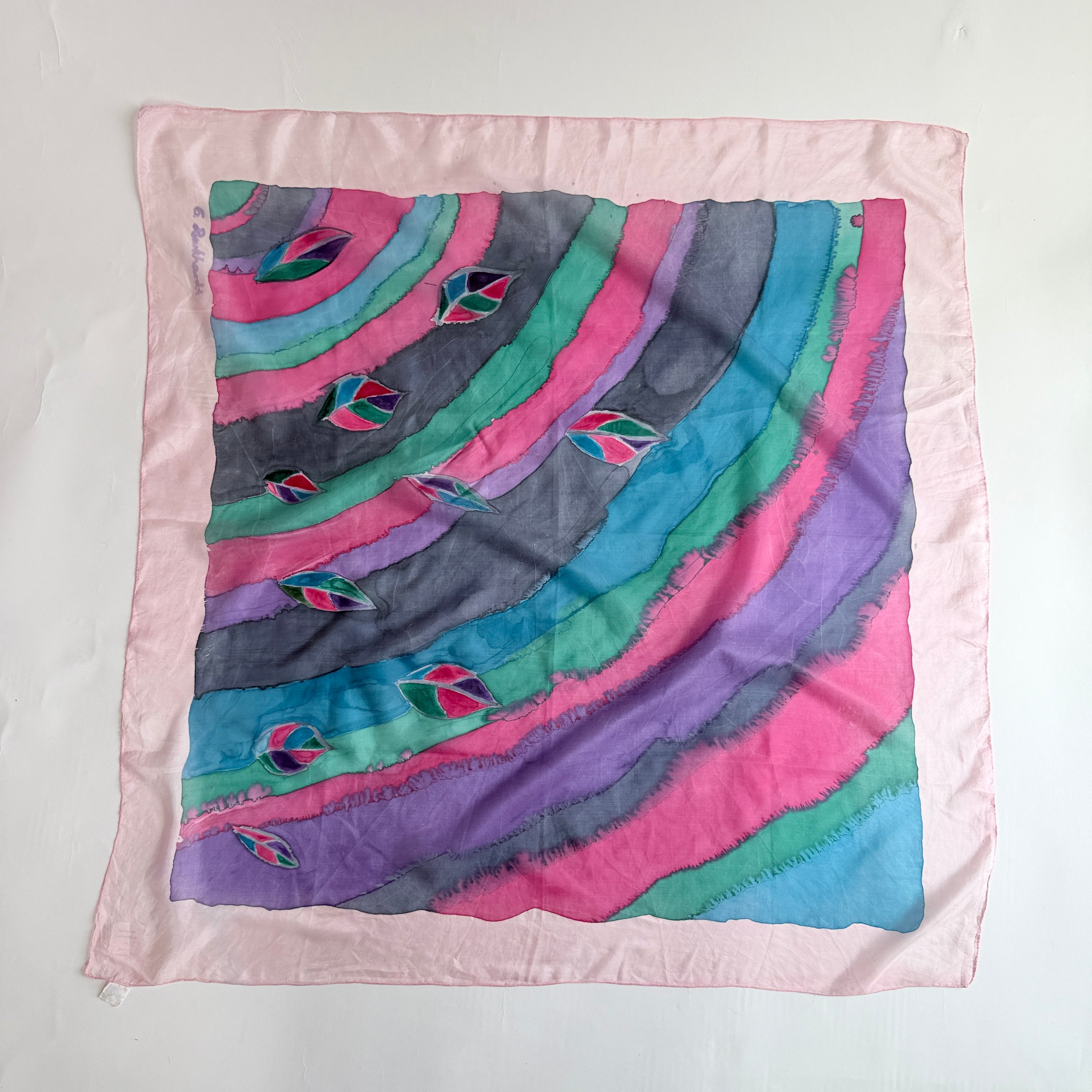 Vintage Silk scarf _L-18