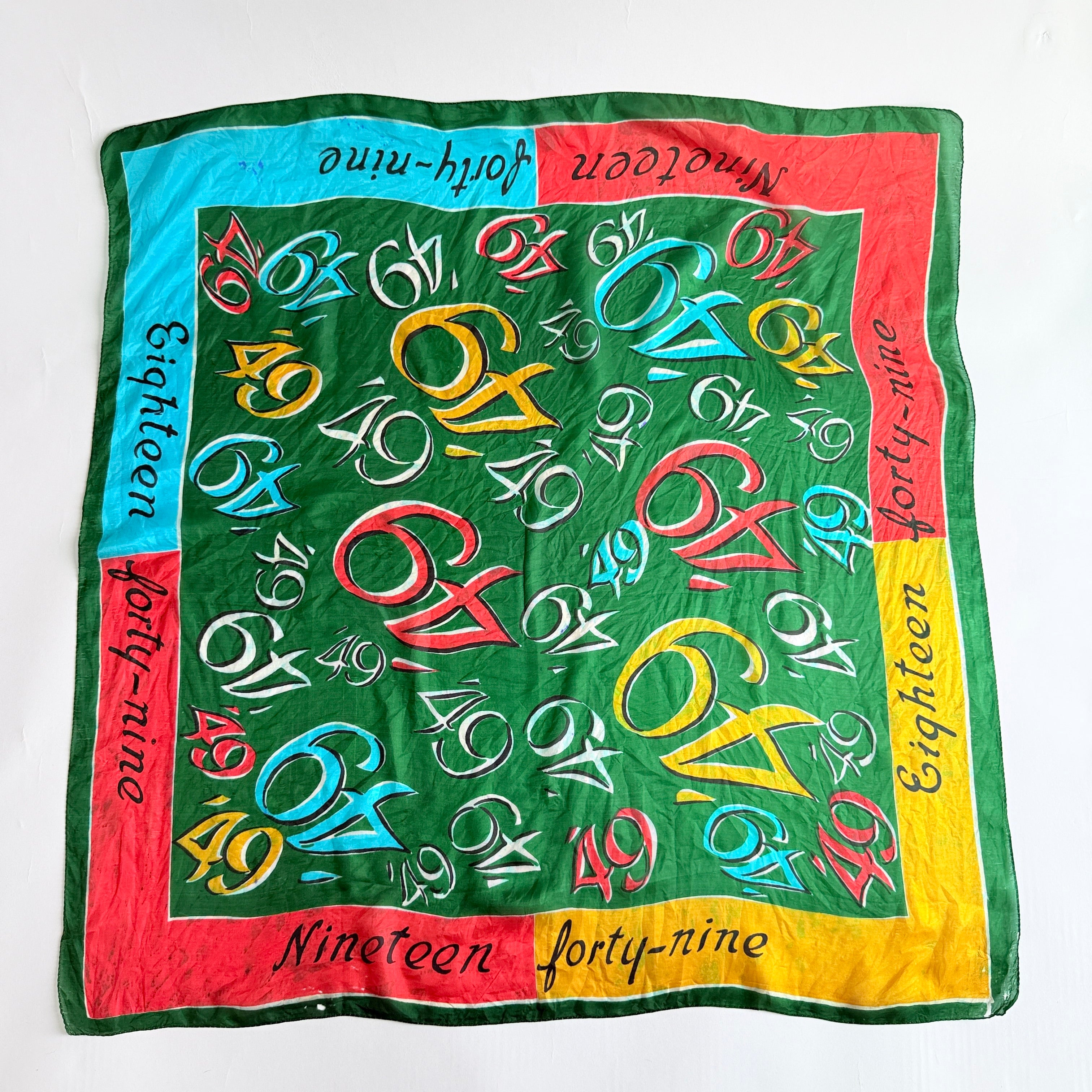 Vintage Silk scarf _L-16