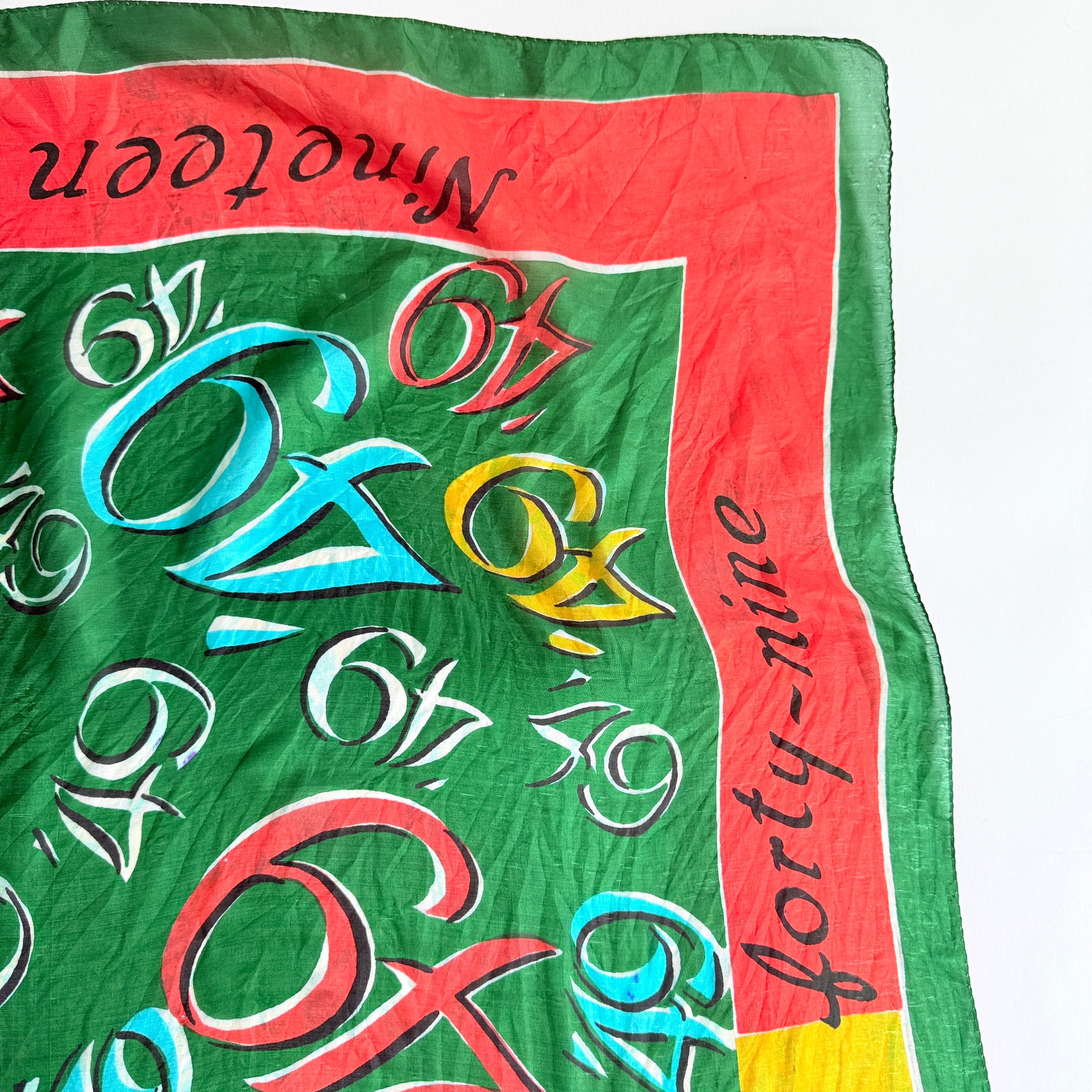 Vintage Silk scarf _L-16