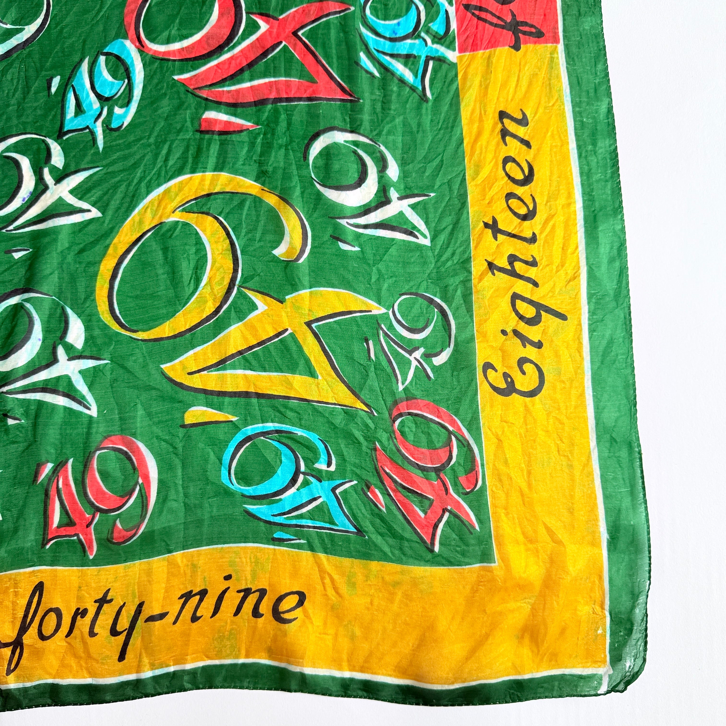 Vintage Silk scarf _L-16