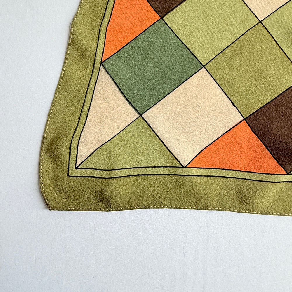 Vintage Silk scarf _S-36