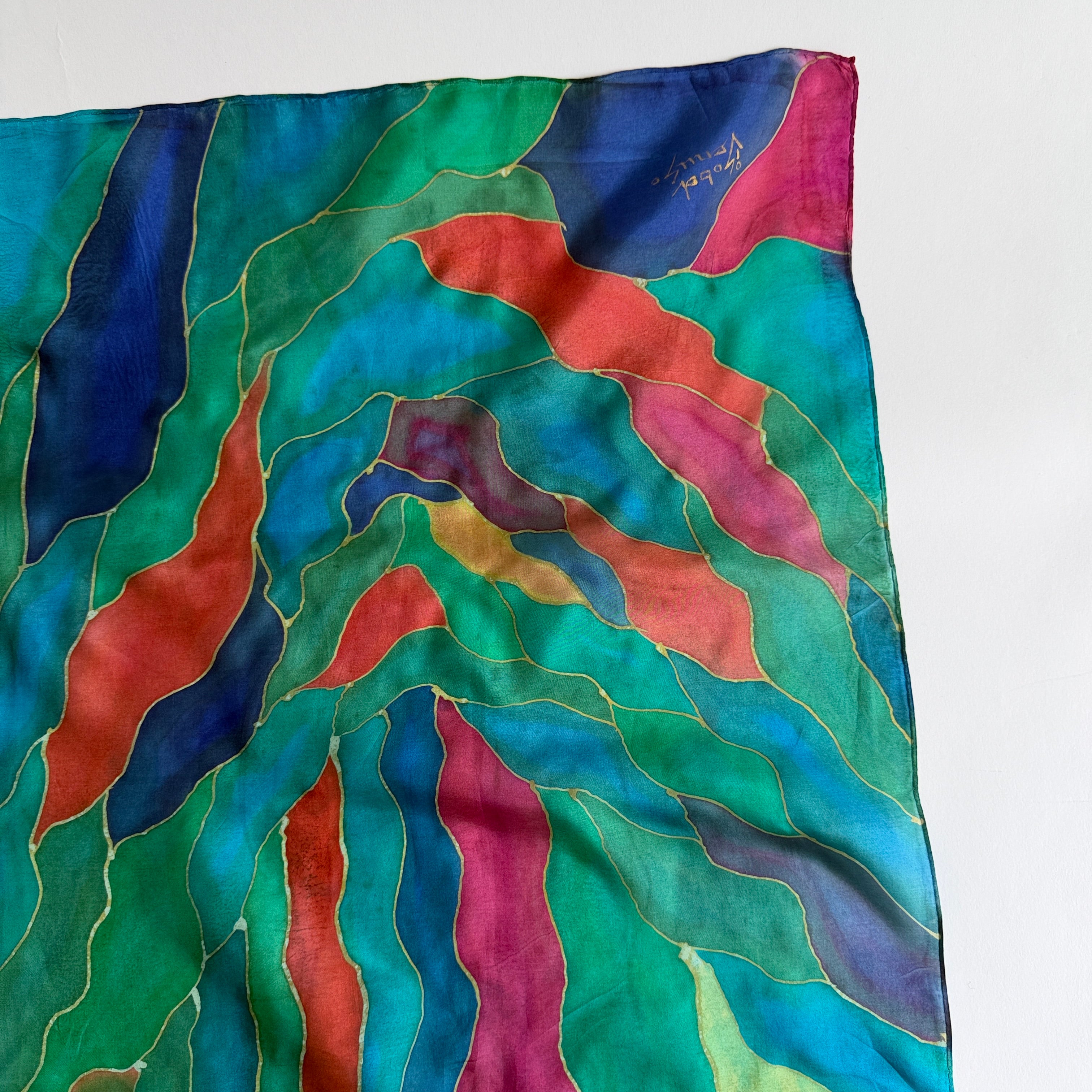 Vintage Silk scarf _L-13