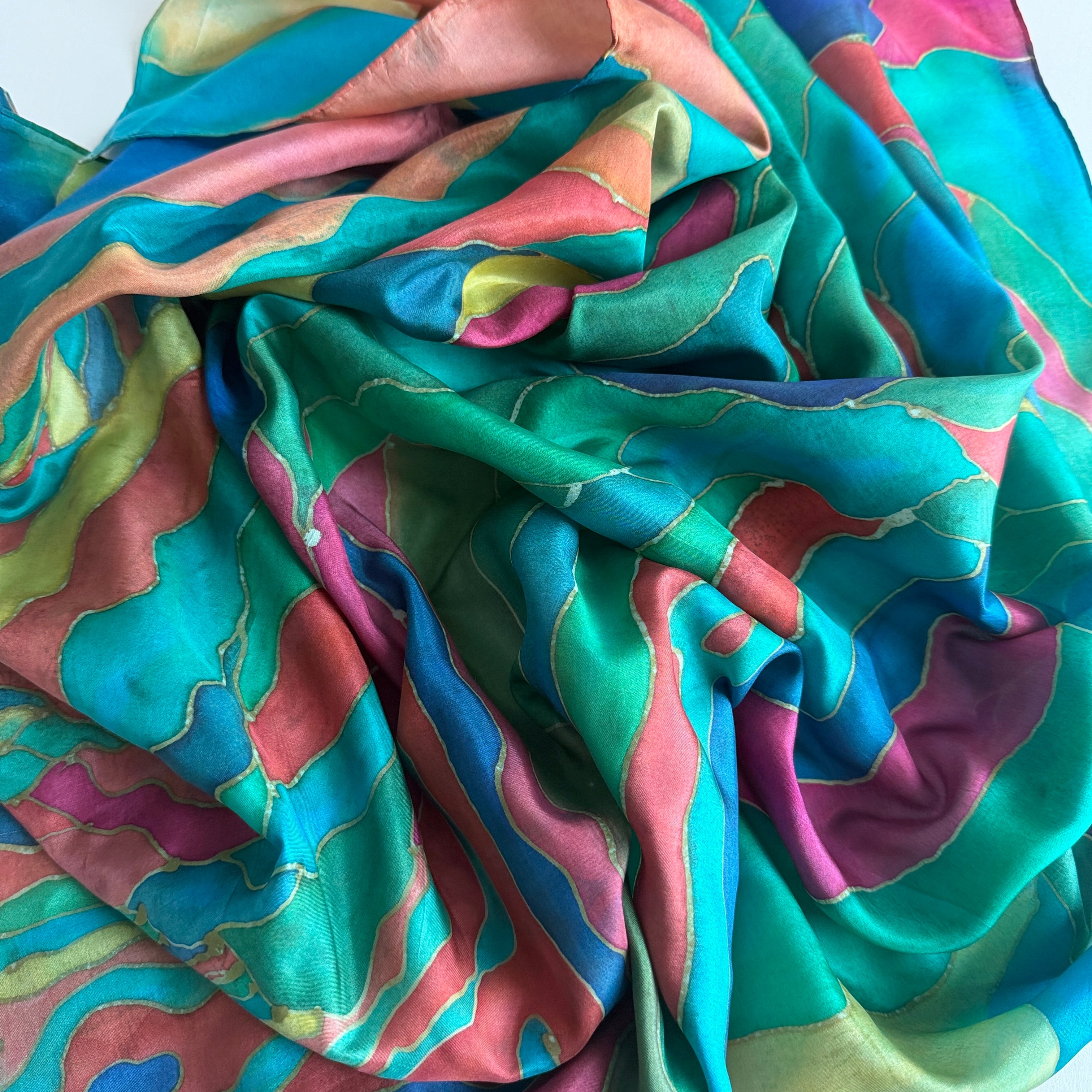 Vintage Silk scarf _L-13
