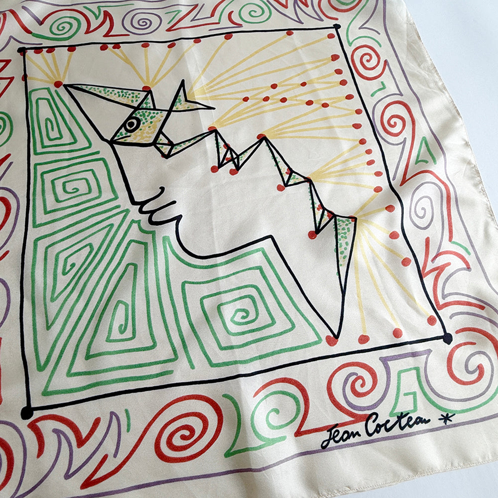 Vintage Silk scarf _S-42_