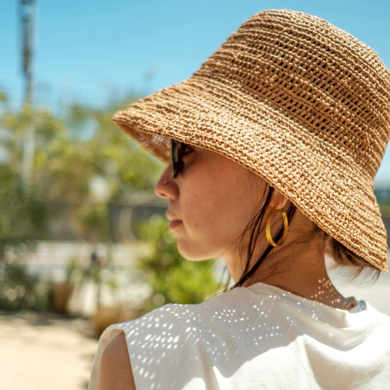 帽子 marihoja raffia lace KASA hat Raffia Lace Crochet Hat