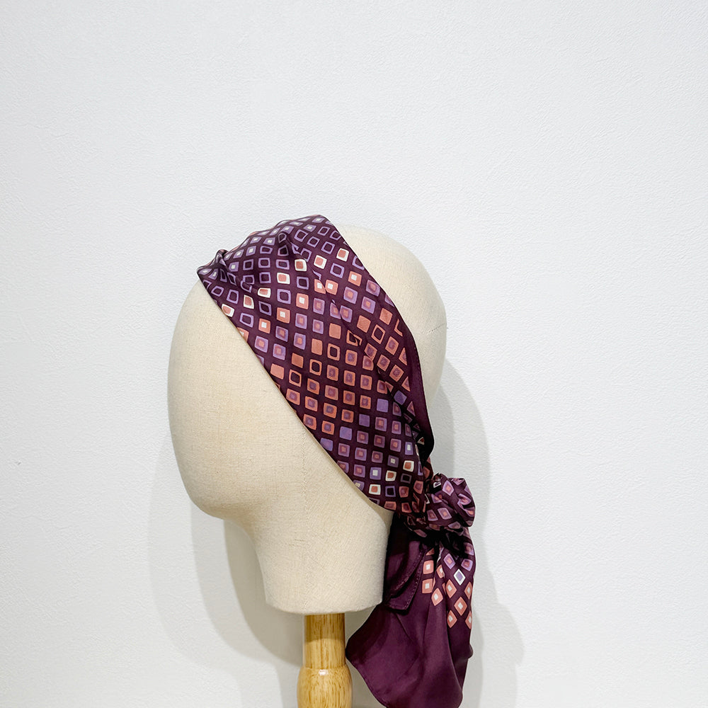 Vintage Silk scarf _変形_4