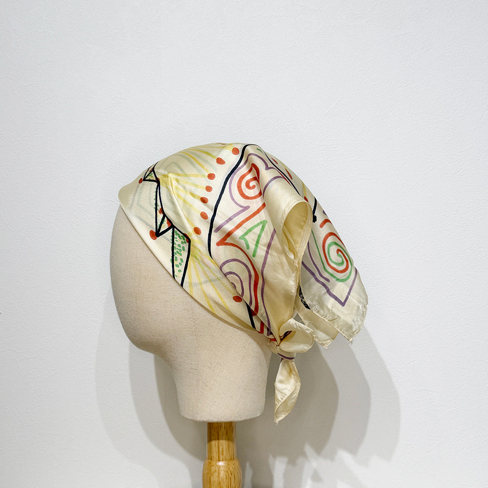 Vintage Silk scarf _S-42_