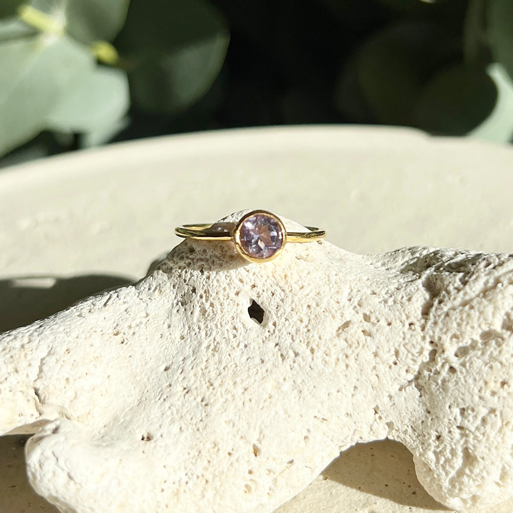 Natural Stone Ring [Amethyst 11]