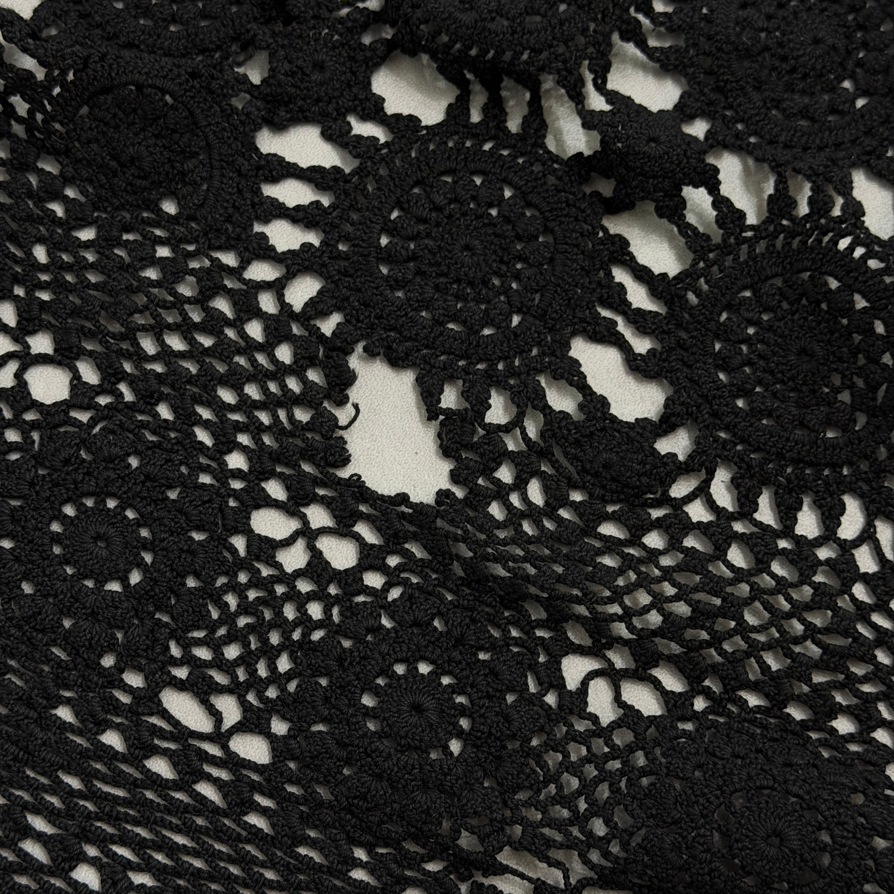 Vintage Lace Wrap Skirt _ Black 1