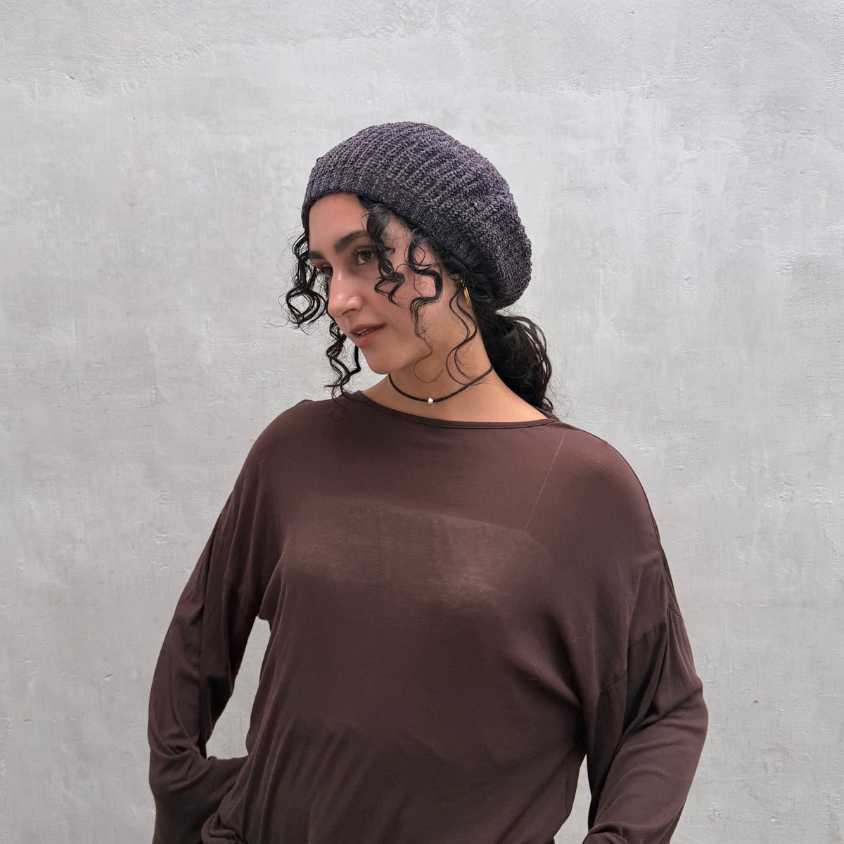 Mole Yarn Knit Beret