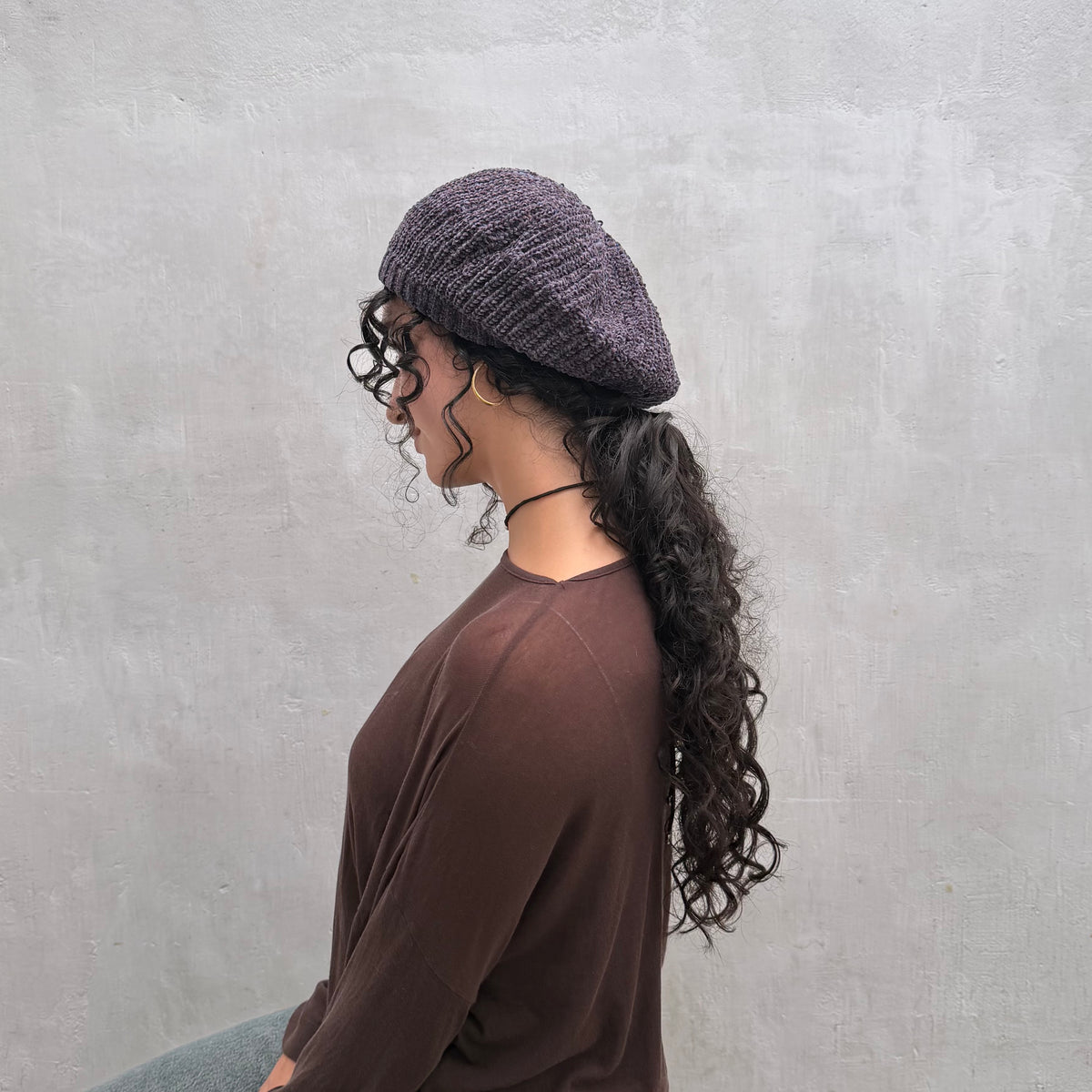 Mole Yarn Knit Beret