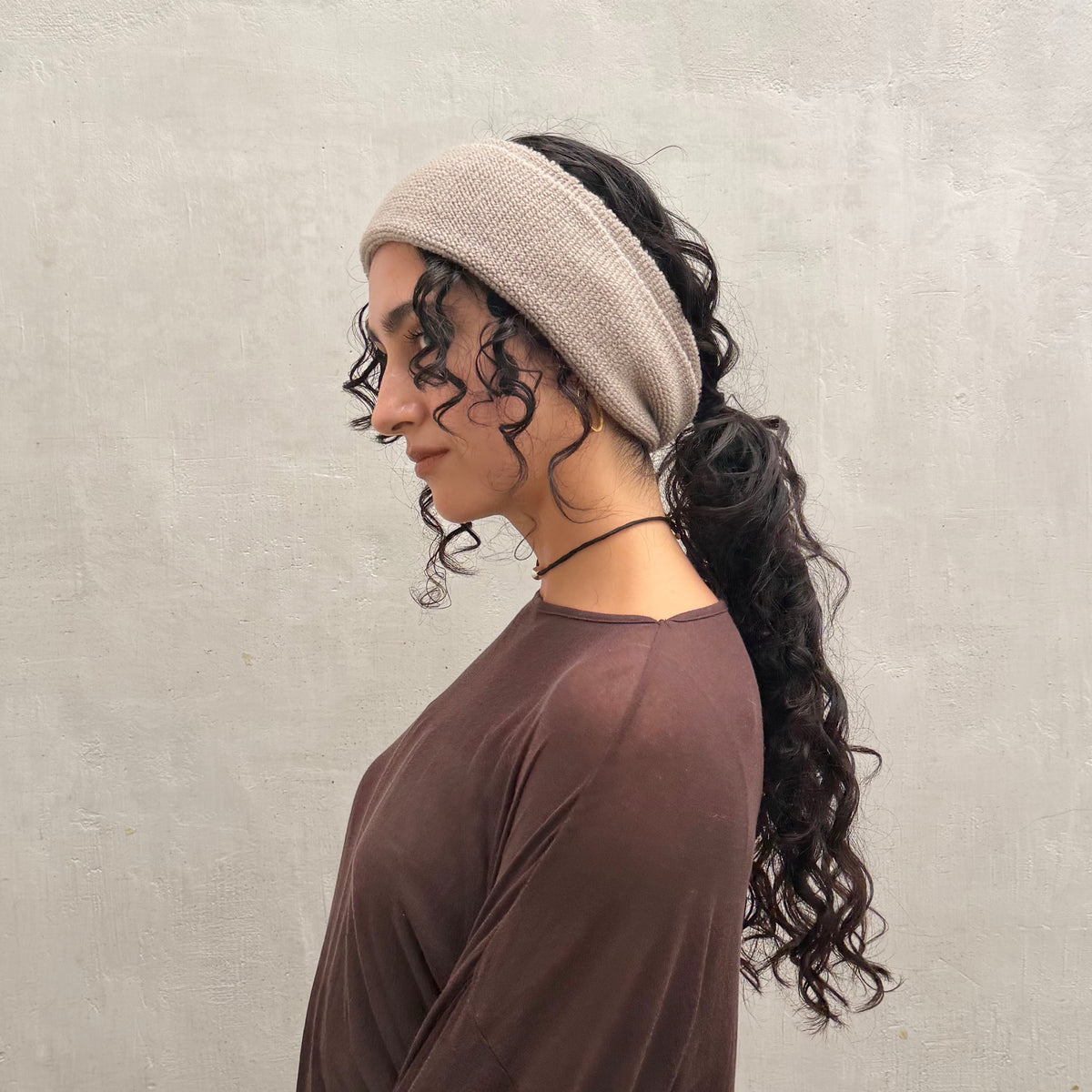 Turbante de punto relajante