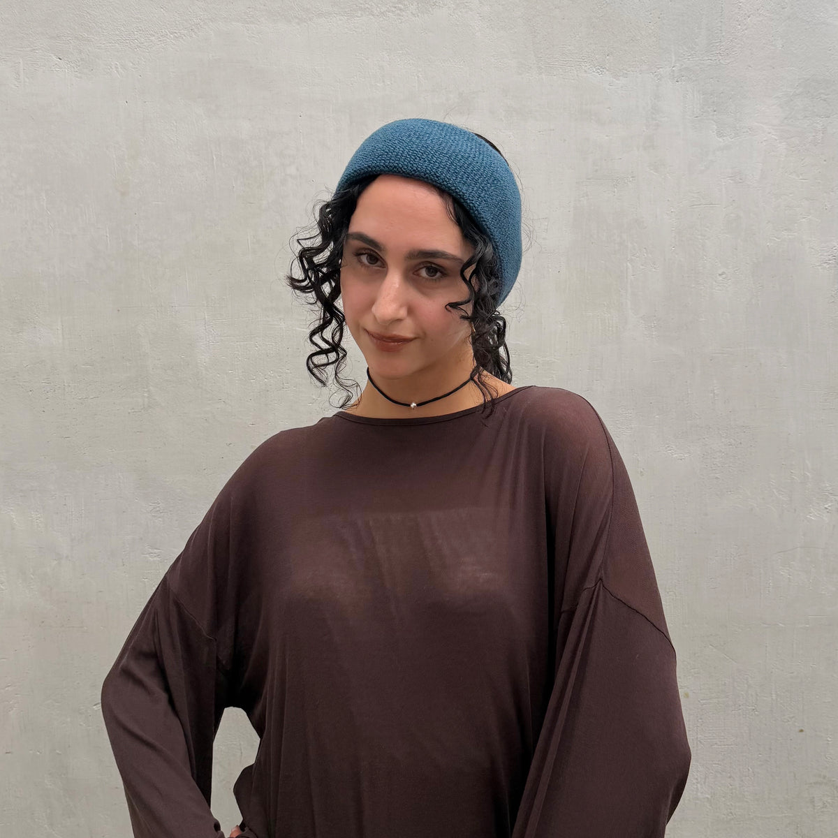 Turbante de punto relajante