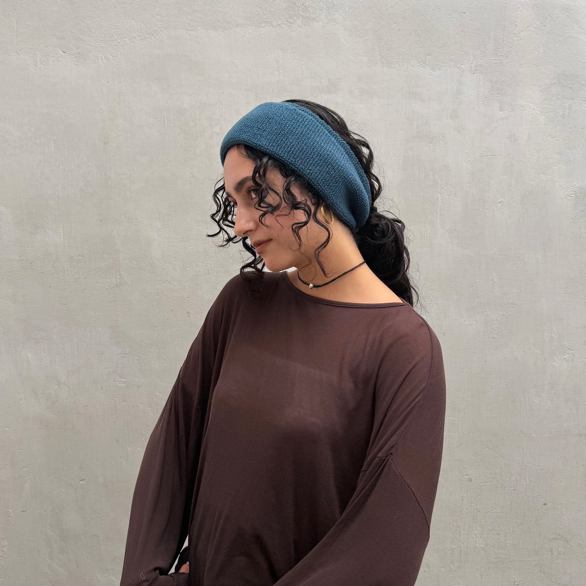 Turbante de punto relajante