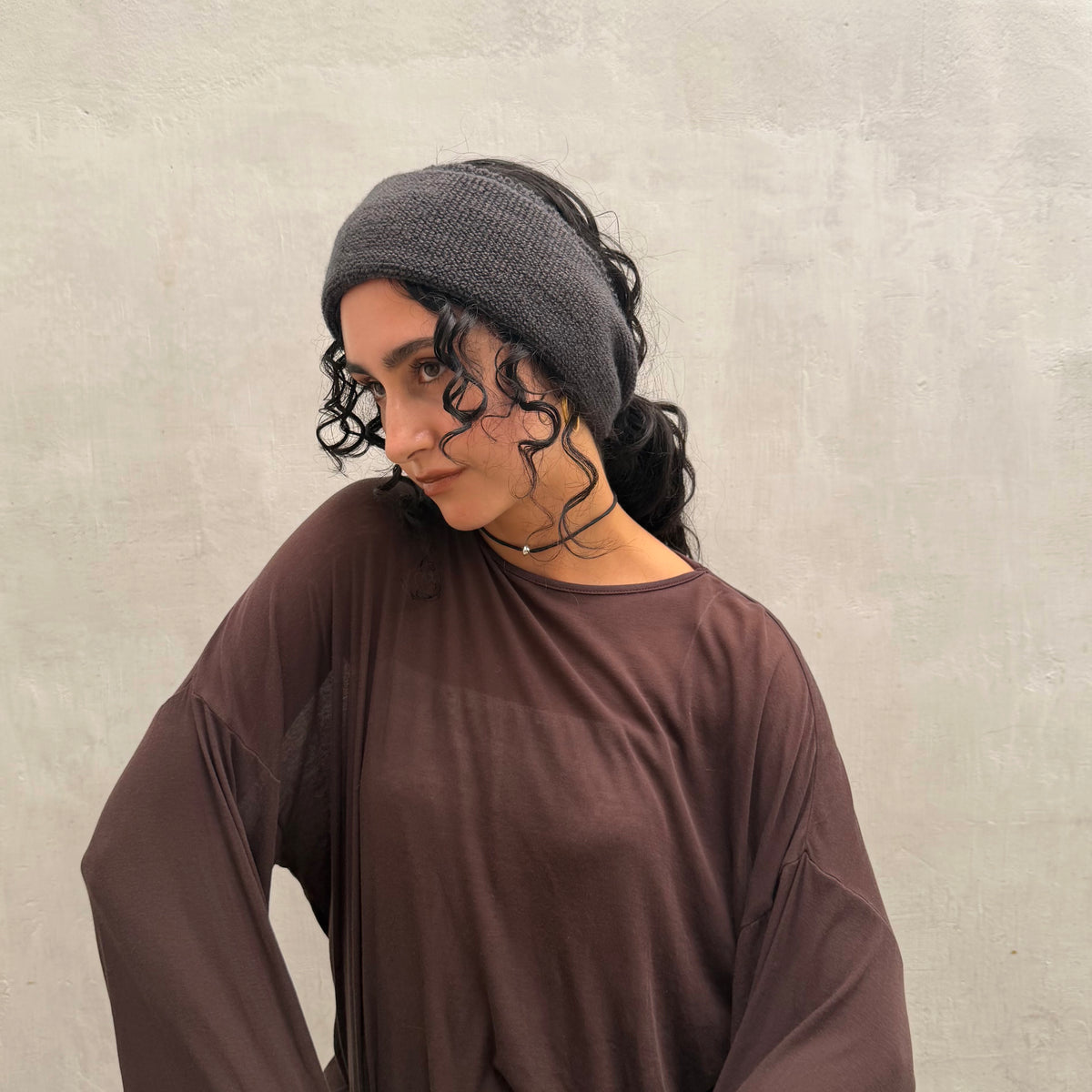 Turbante de punto relajante