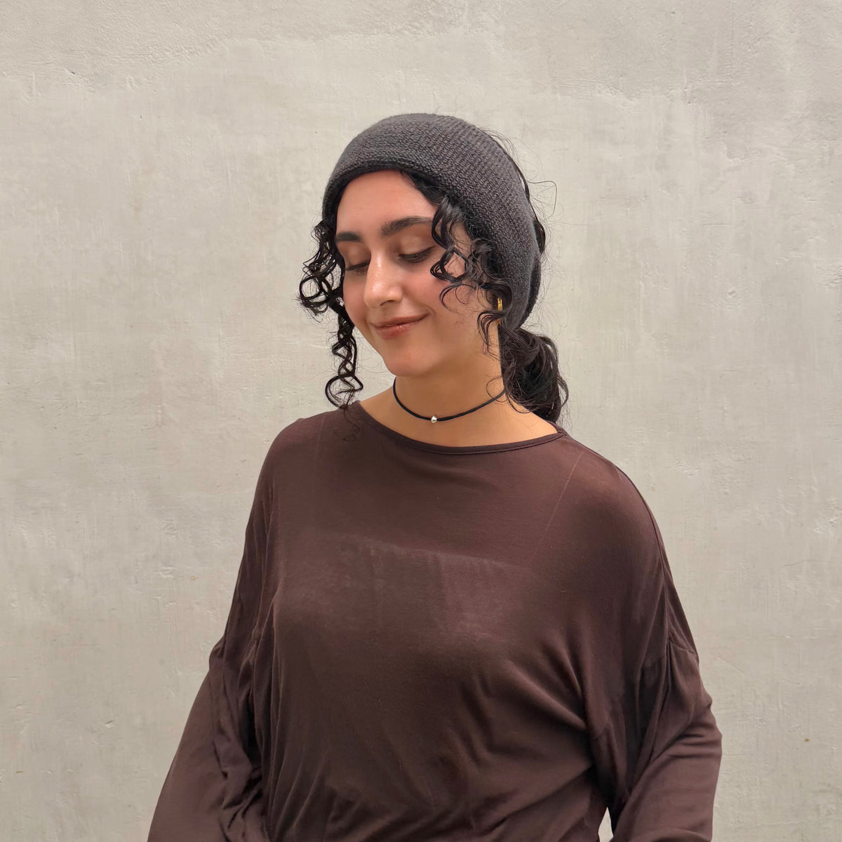 Turbante de punto relajante