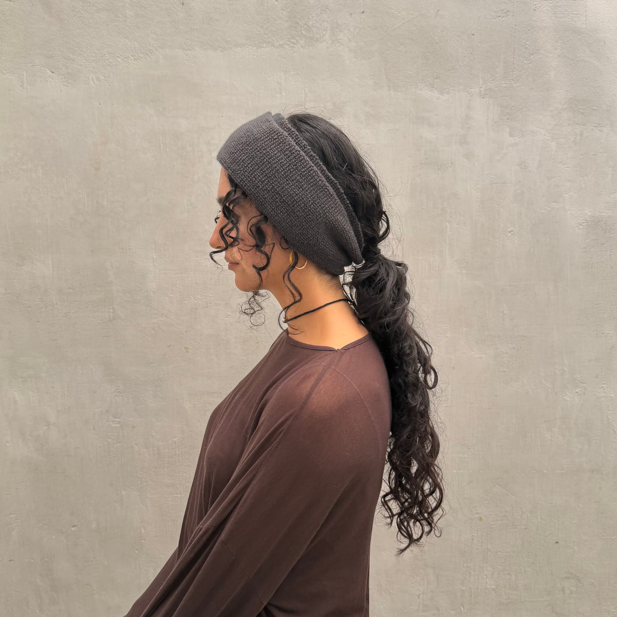 Turbante de punto relajante