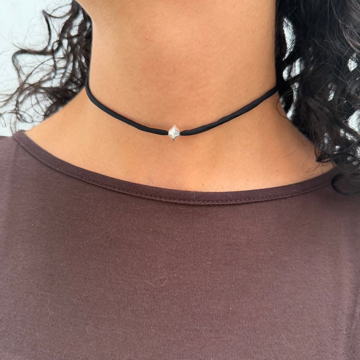 Silk Code Silver Choker