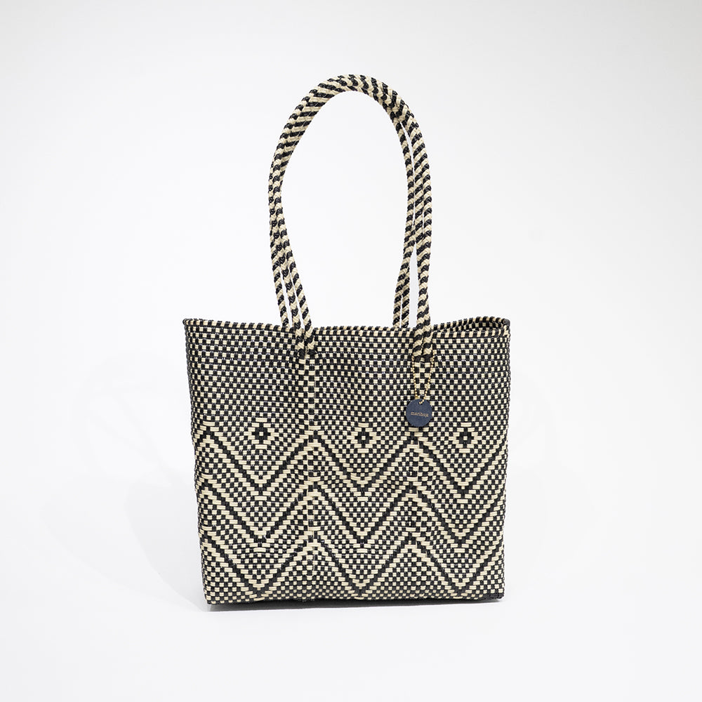 Mercado Bag Amaria Long -Black&Cream-